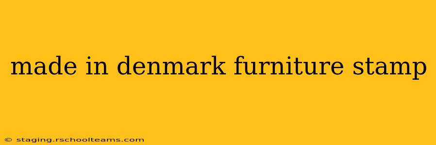 made in denmark furniture stamp