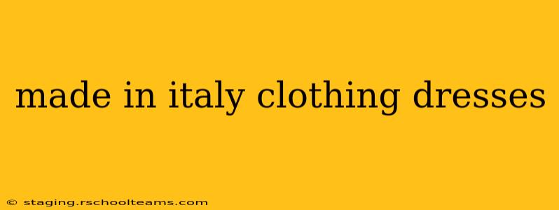 made in italy clothing dresses