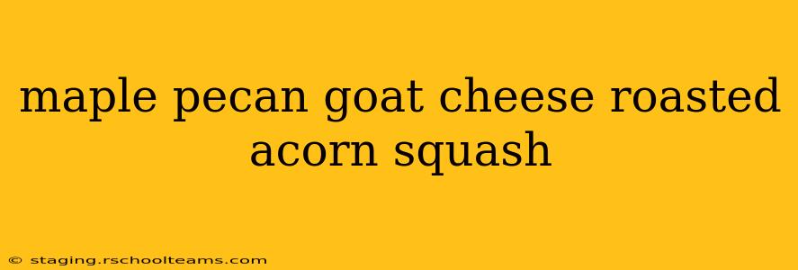maple pecan goat cheese roasted acorn squash