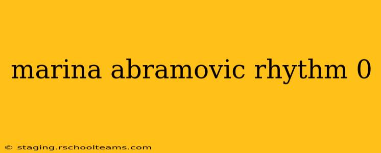 marina abramovic rhythm 0
