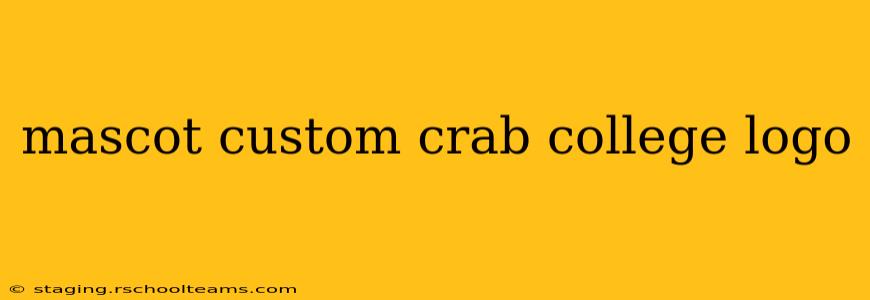 mascot custom crab college logo