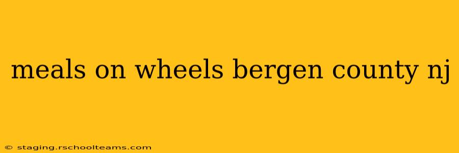 meals on wheels bergen county nj