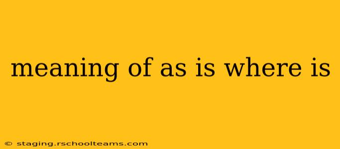 meaning of as is where is