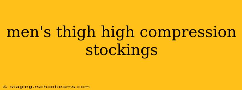 men's thigh high compression stockings