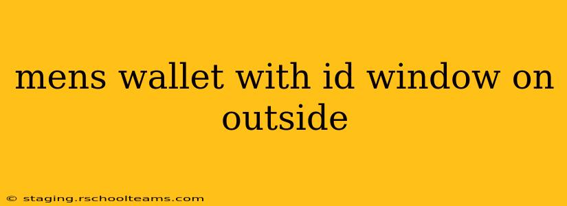 mens wallet with id window on outside