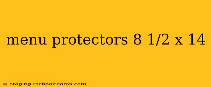 menu protectors 8 1/2 x 14