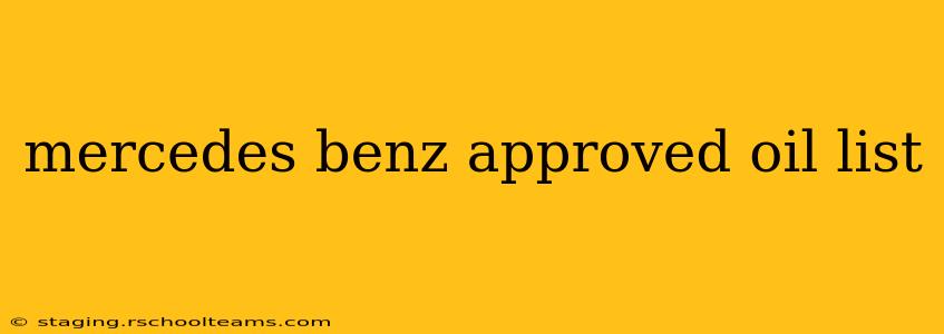 mercedes benz approved oil list