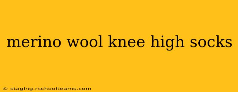 merino wool knee high socks