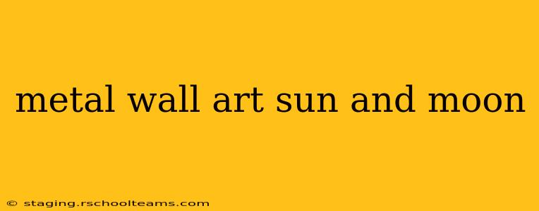 metal wall art sun and moon