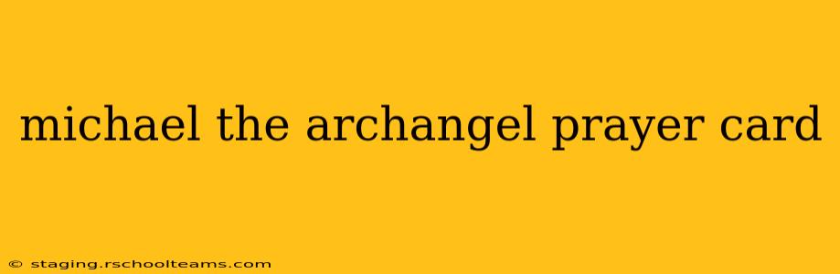 michael the archangel prayer card
