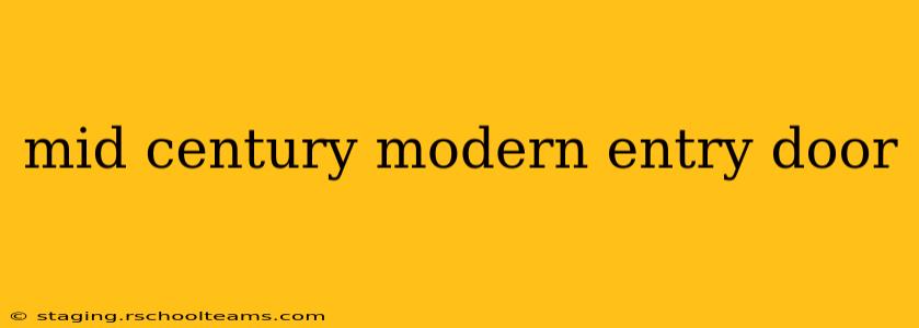 mid century modern entry door