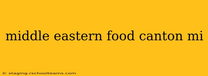 middle eastern food canton mi