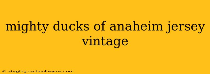 mighty ducks of anaheim jersey vintage