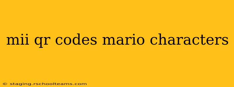 mii qr codes mario characters