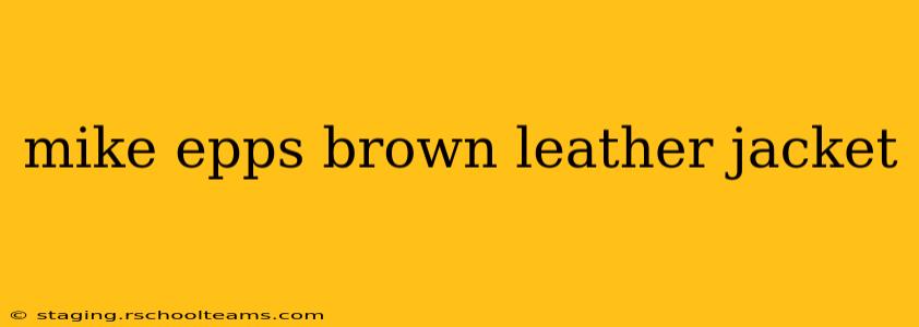 mike epps brown leather jacket