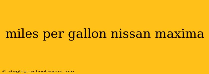 miles per gallon nissan maxima