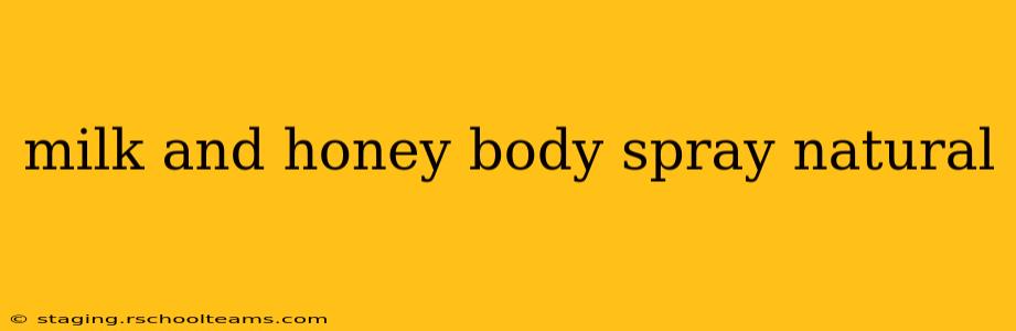 milk and honey body spray natural