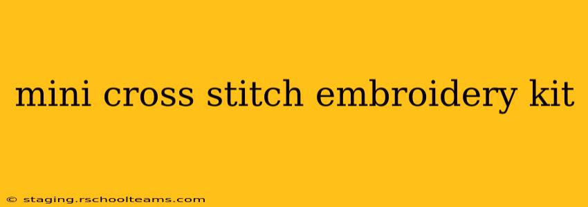 mini cross stitch embroidery kit