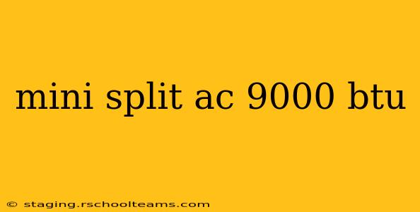mini split ac 9000 btu