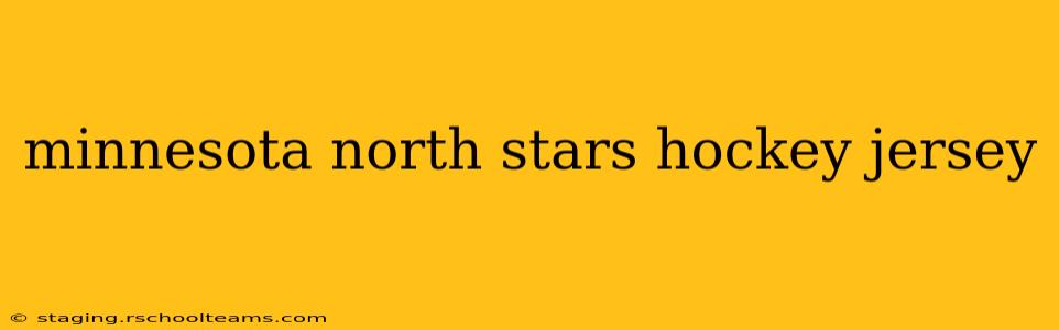 minnesota north stars hockey jersey