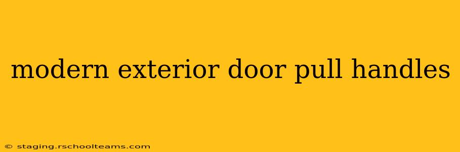 modern exterior door pull handles
