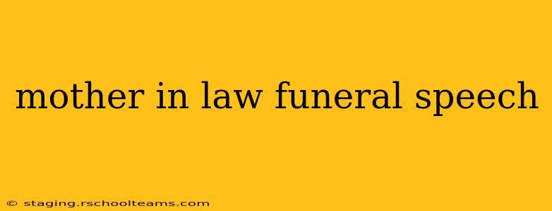 mother in law funeral speech