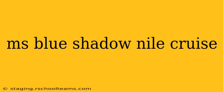 ms blue shadow nile cruise