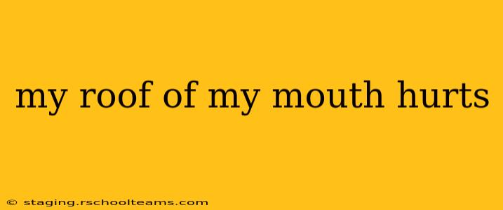 my roof of my mouth hurts