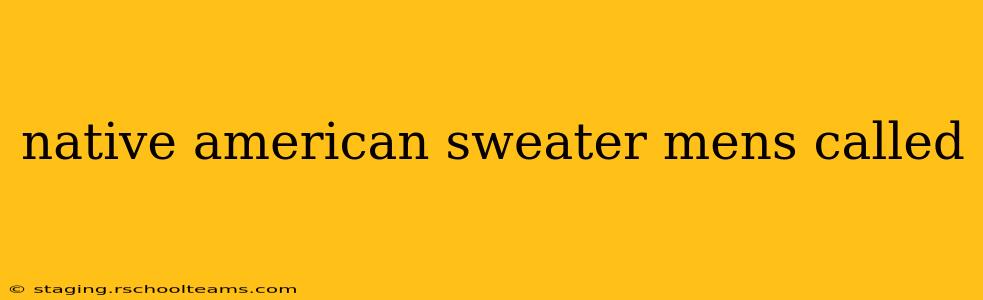 native american sweater mens called