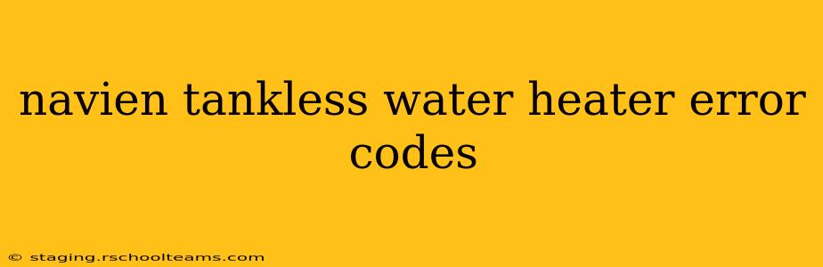 navien tankless water heater error codes