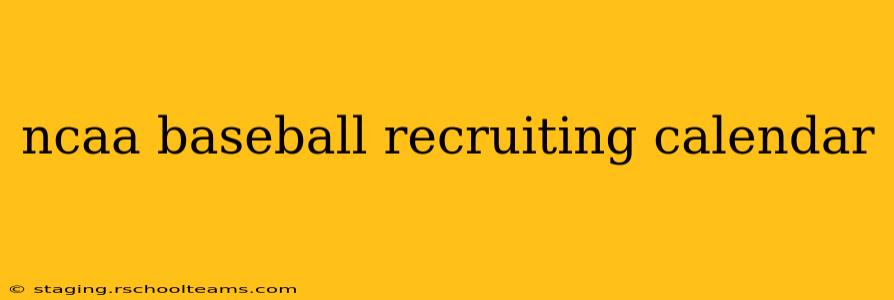 ncaa baseball recruiting calendar