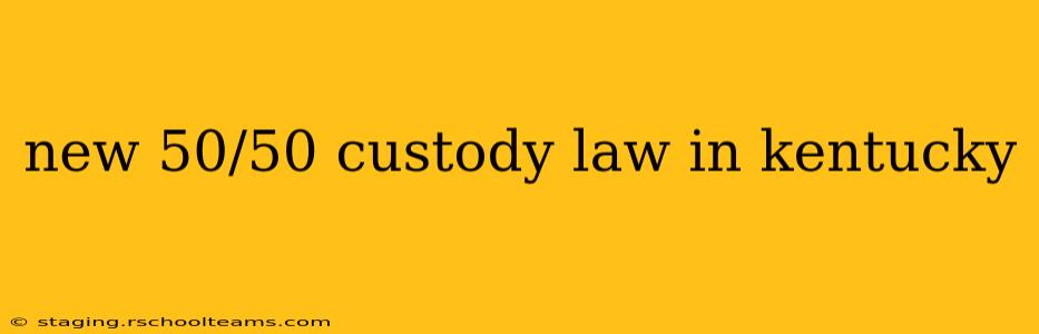 new 50/50 custody law in kentucky