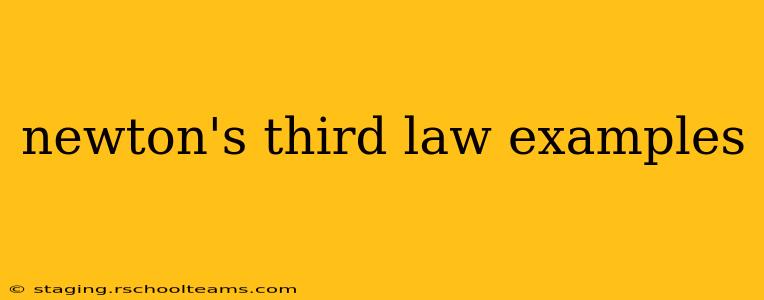 newton's third law examples