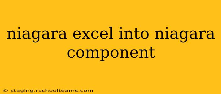 niagara excel into niagara component