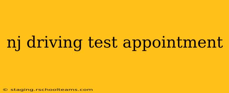 nj driving test appointment