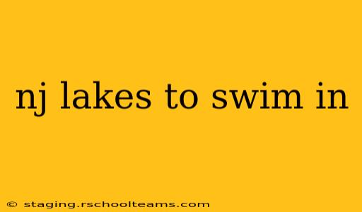 nj lakes to swim in