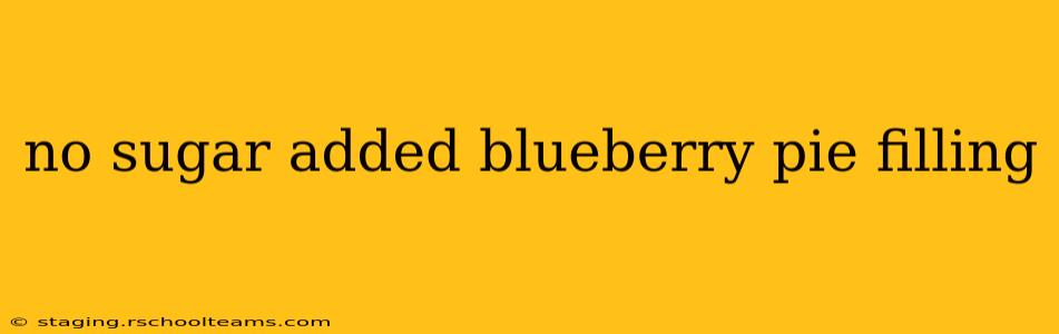 no sugar added blueberry pie filling
