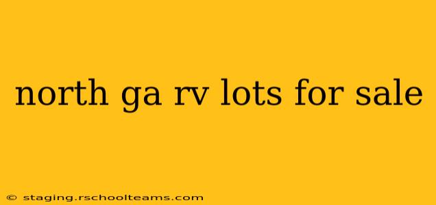 north ga rv lots for sale