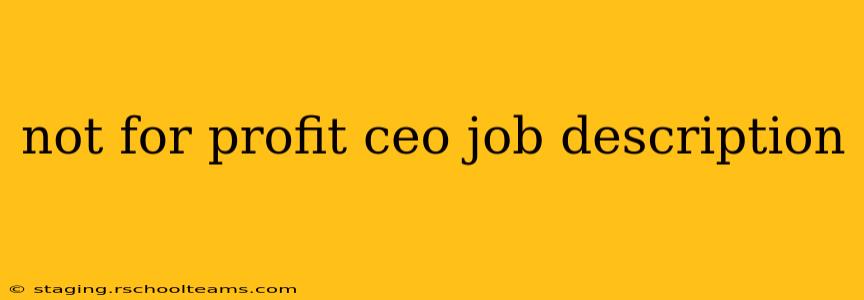 not for profit ceo job description