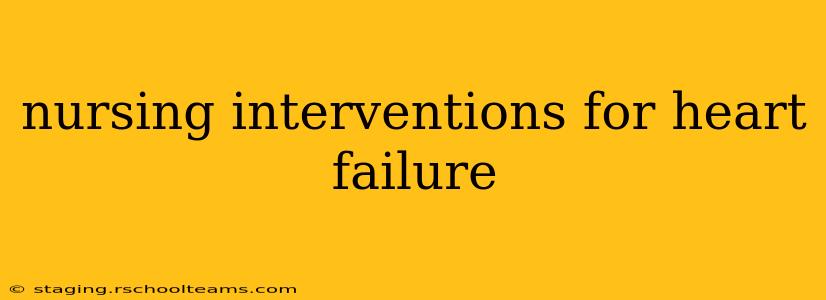 nursing interventions for heart failure