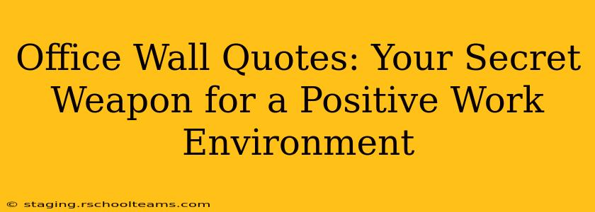 Office Wall Quotes: Your Secret Weapon for a Positive Work Environment