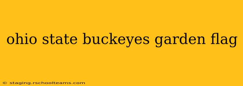 ohio state buckeyes garden flag