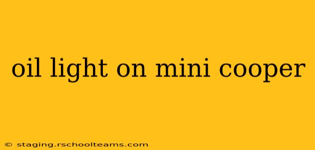 oil light on mini cooper