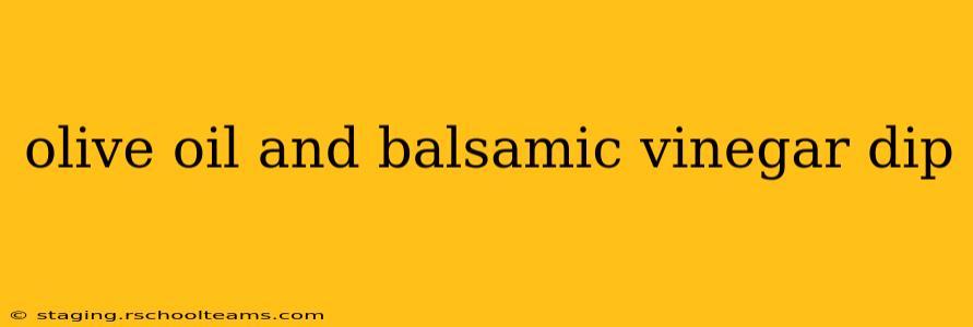 olive oil and balsamic vinegar dip