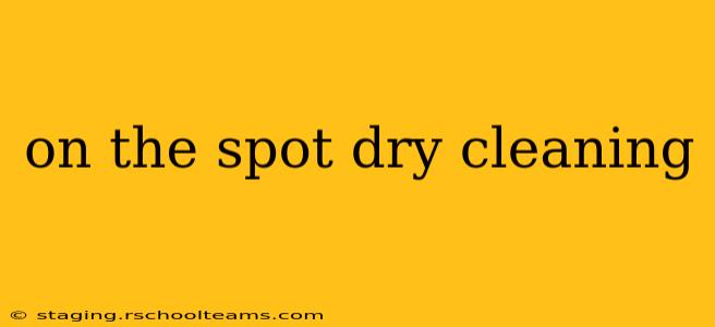on the spot dry cleaning