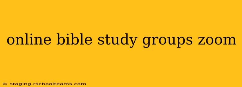 online bible study groups zoom