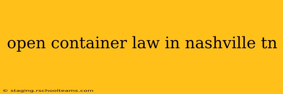 open container law in nashville tn