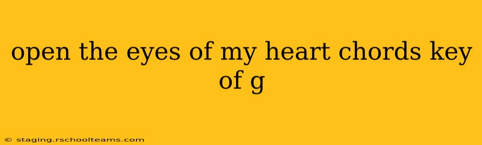 open the eyes of my heart chords key of g