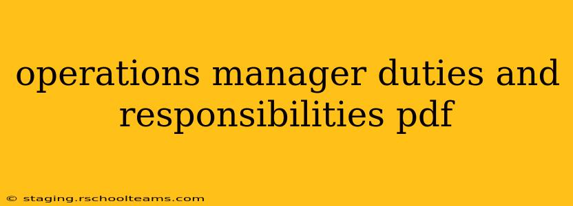 operations manager duties and responsibilities pdf