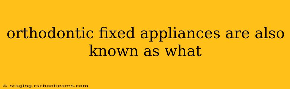 orthodontic fixed appliances are also known as what